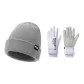 Gray Hats & Caps+Purple Gloves