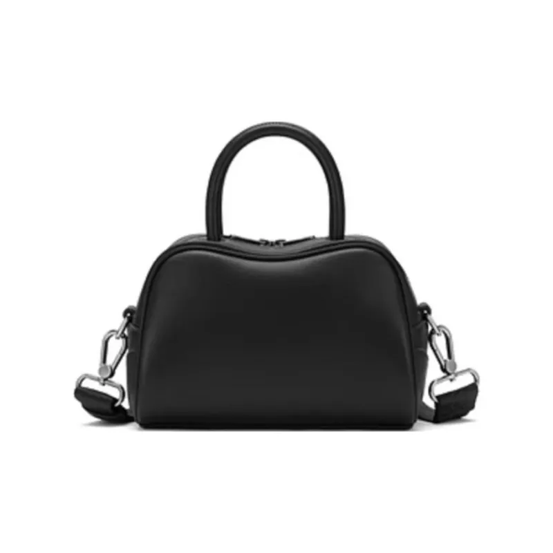 LACOSTE Blended Material One Shoulder Handbags Medium Size Women's Black-2
