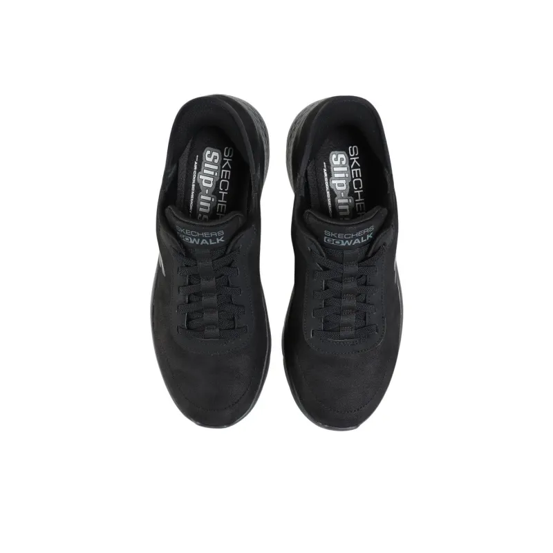 Skechers MEN'S GO WALK Anti Slip Wear Resistant Low Top Casual Shoes Men's All Black-4