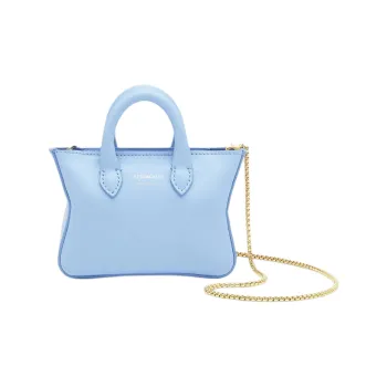 FERRAGAMO Cow Leather Charm Bag Accessory Mini Women's Light Blue