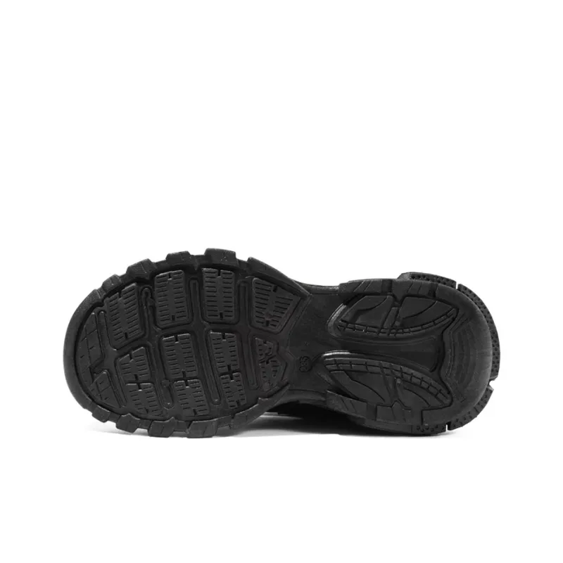 TUOPIN Abrasion Resistant Breathable Low Top Couple, Chunky Sneakers Unisex Black-10