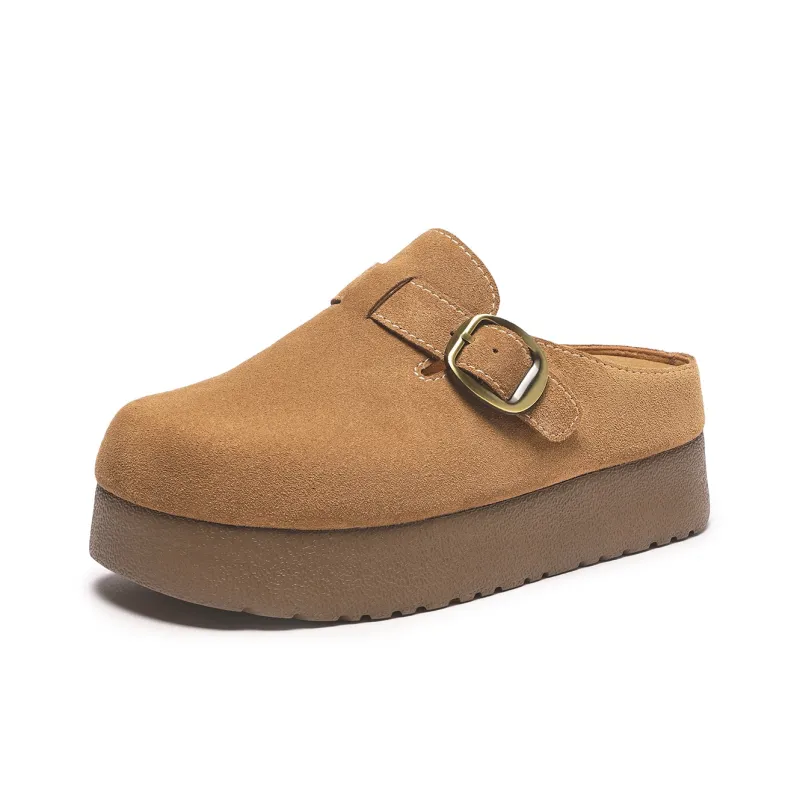 Hotwind Pinecone Grey Series Abrasion Resistant Wrap toe Slippers Women's-1