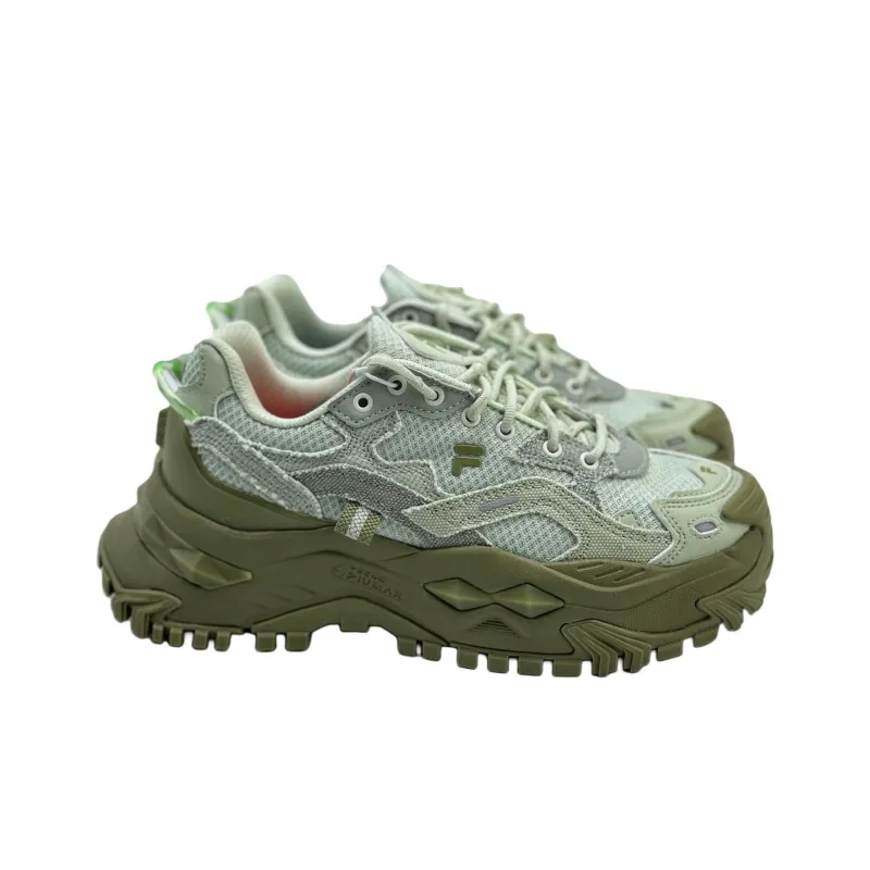 FILA FUSION Bianco Chunky Sneakers Women's Low Top Mist Gray Green-1