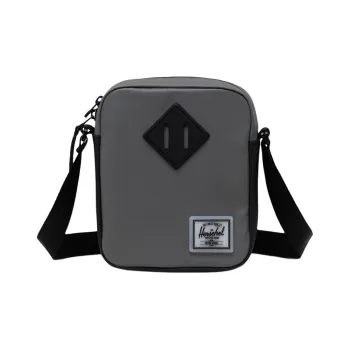 Herschel Recycled Fabric One Shoulder Handbag Crossbody Bag Regular Unisex Gray & Black