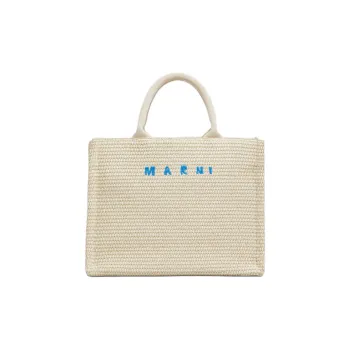 MARNI Tropicalia Logo Embroidered Small Tote Bag