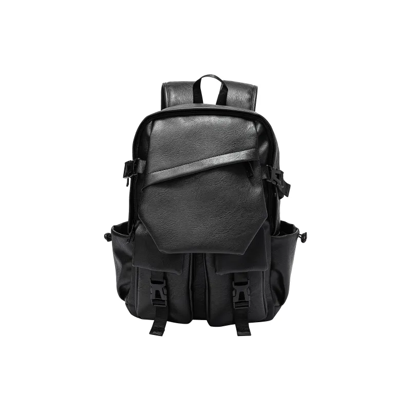 KONADCT Oxford/PU Backpack Large Size Unisex Black/Gray/White/Purple/Monogram/Coffee-40