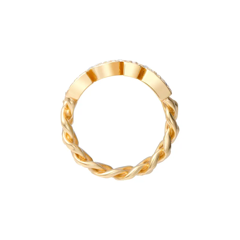 DIOR Faux Crystal, Metal Rings Women's-2