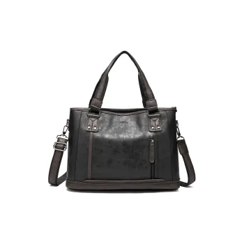 FAIRWHALE Synthetic Leather Laptop Bag, Shoulder Bag, Briefcase Regular Men's Black Coffee
