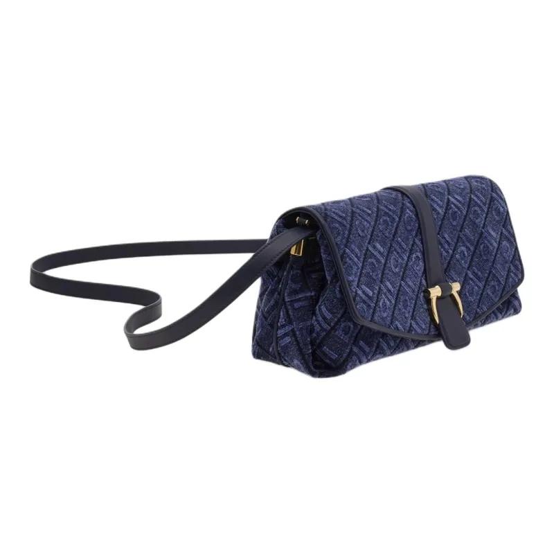 FERRAGAMO Fabric Crossbody Bag Shoulder Bag Small Size Women's Midnight Blue-1