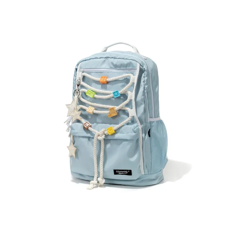 SHUNYIDE Nylon Backpack Medium Size Unisex Azure Blue-1
