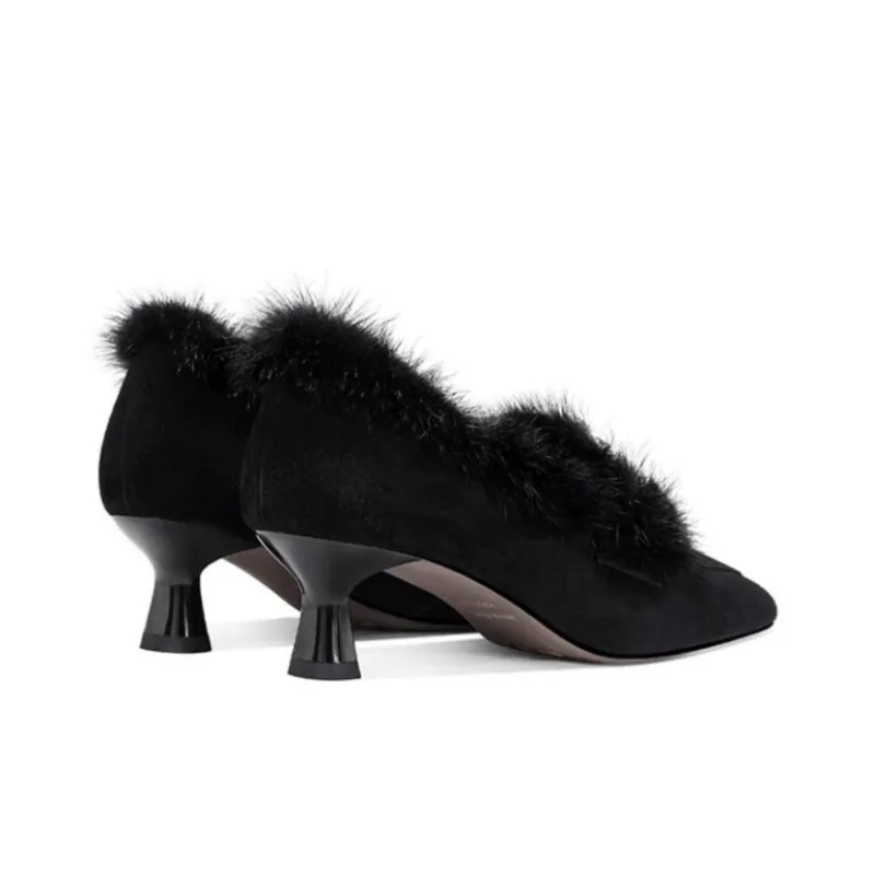 JESSICA SOPHIA Flared Heel High Heels 5cm Women's-2