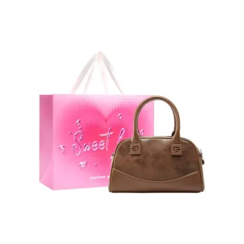 ONE TIME PU Smile Bag Dome Bag Crossbody One Shoulder Handbag Small Size Women's Metallic Silver/Orchid Pink/Pink Guava