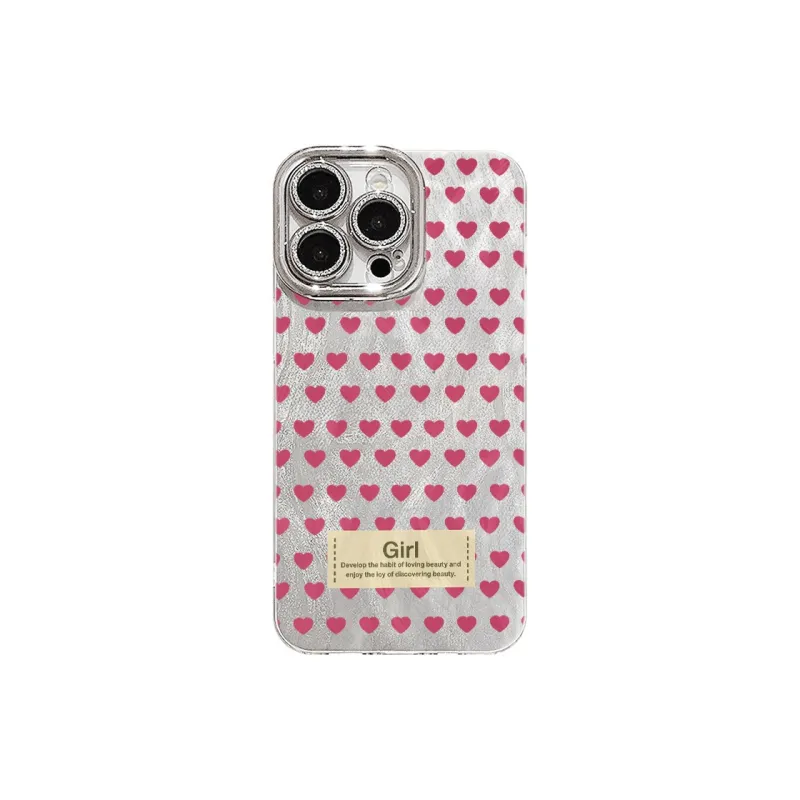 XIANGRIKE TPU Material Heart GIRL Phone Case Compatible With IPhone 15/14 Plus/13/12/11/15 Pro Max/XS/XR/XS Max/8 Plus-0