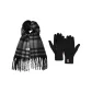 Black Scarf+Matching Style Glove