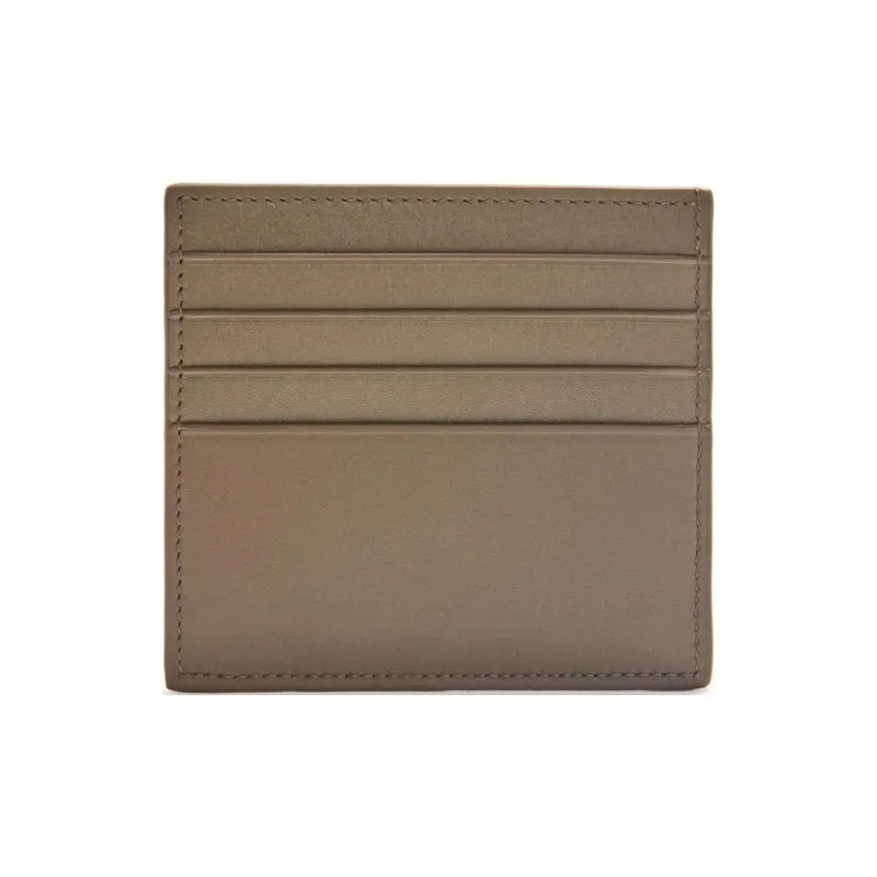 LOEWE Cow Leather Card Holder Men's Dark Khaki Green & Khaki Green-1