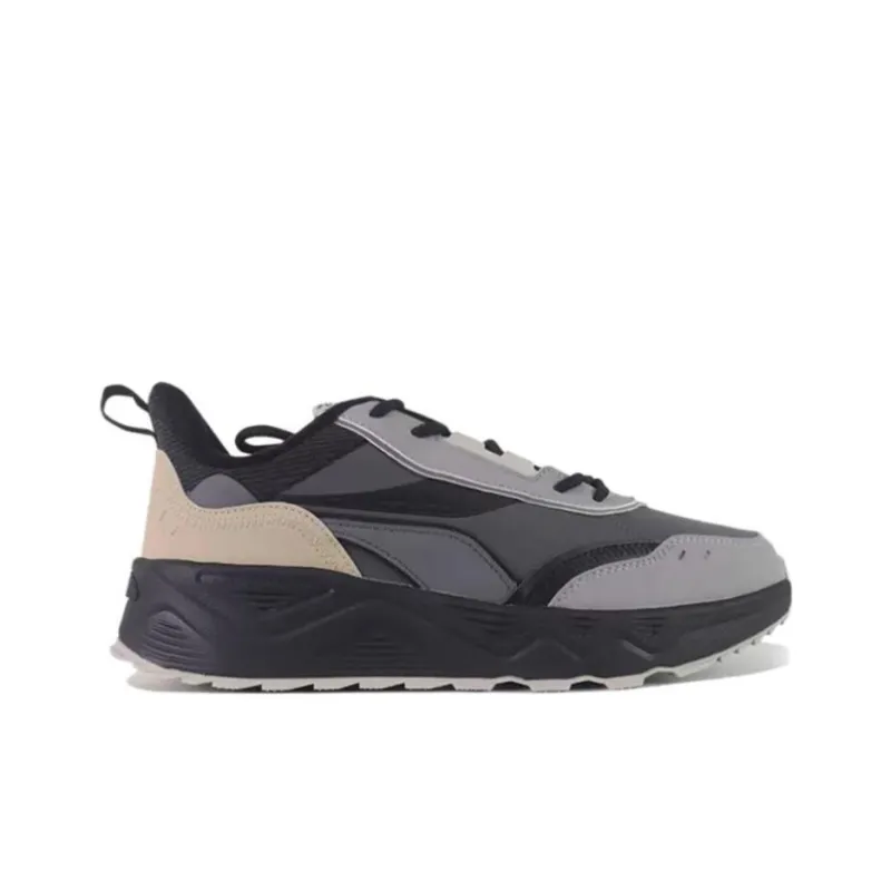 361° Thermal Cushioning Abrasion Resistant Low Top Running Shoes Men's Obsidian Black Smoke Gray-1