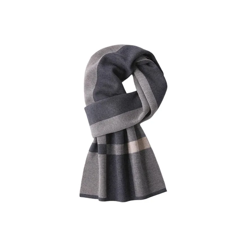Red bean Knit Scarves Men-5