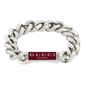 GUCCI 925 Sterling Silver Bracelets Men's Silver
