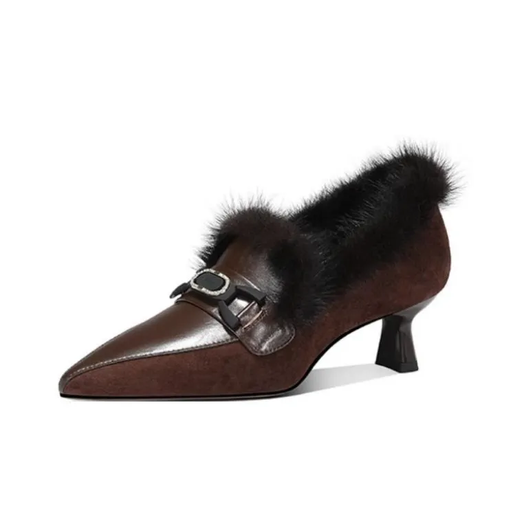 JESSICA SOPHIA Flared Heel High Heels 5cm Women's-4