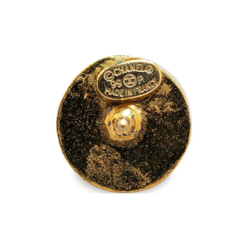 CHANEL 1999 Mini CC Mark Earrings-2
