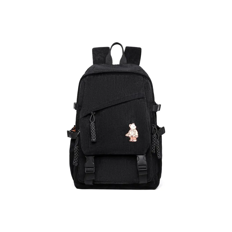Ceion Keust Corduroy Backpack Medium Size Unisex Multicolor-8