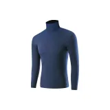 Turtleneck Unlined Clothing (Blue) German Fleece Heat/Seamless Antibacterial