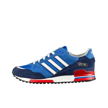 Adidas Originals ZX 750 Anti Slip And Wear Resistant Lightweight Low Top Casual Shoes Men's Blue