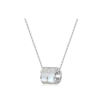 OUBI.YABI 925 Sterling Silver White Gold Plated Shell Necklaces Women's