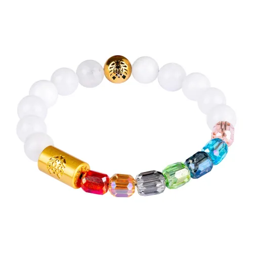 Rastaclat Chalcedony Small Lion Chinese Style Beaded Bracelet Unisex