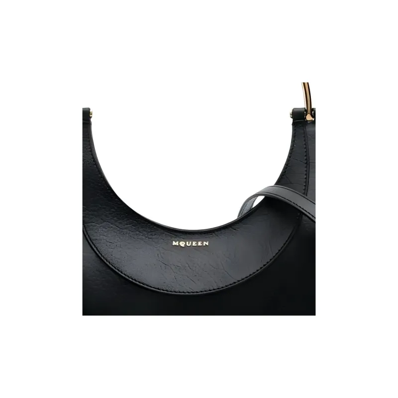 Alexander McQueen Calfskin Handbag Mini Women's Black-4