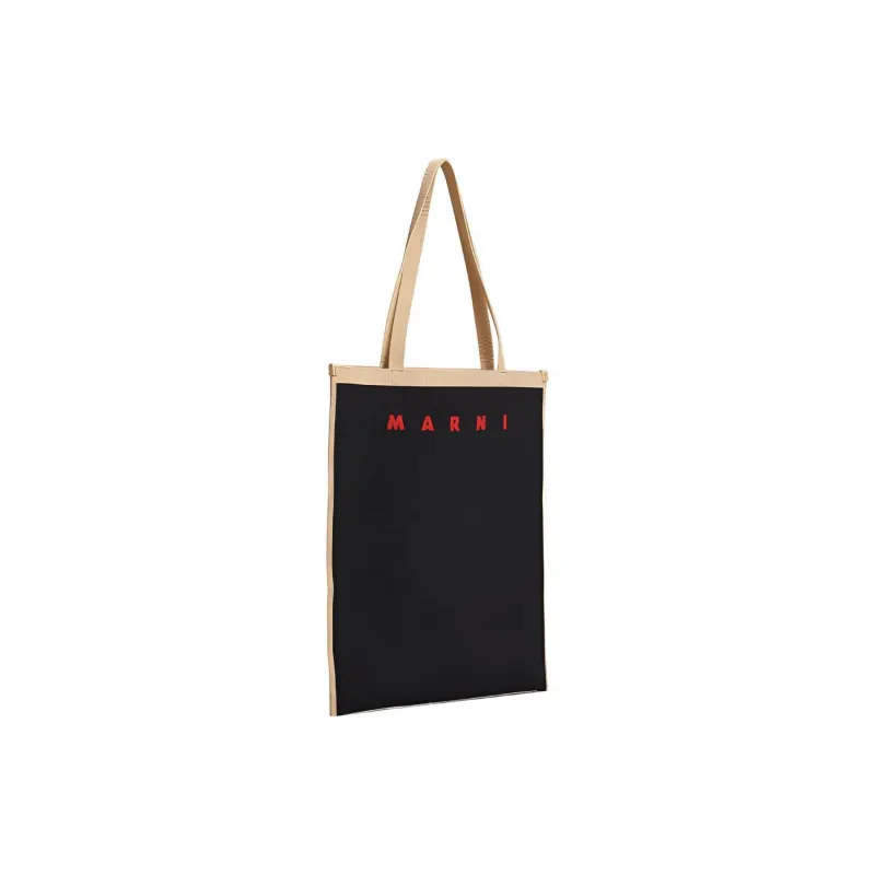 MARNI Logo Embroidered Top Handle Bag-1