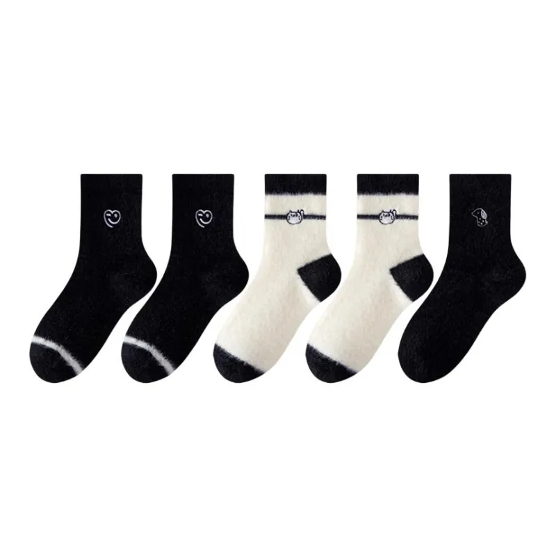 MIIOW Mid Calf Socks Women's Combo Set-14