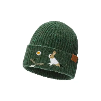 LOEWE Wool, Polyamide, Viscose Beanies Unisex Green