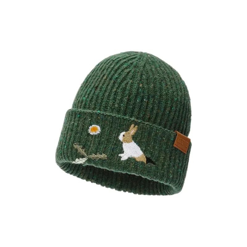 LOEWE Wool, Polyamide, Viscose Beanies Unisex Green-0