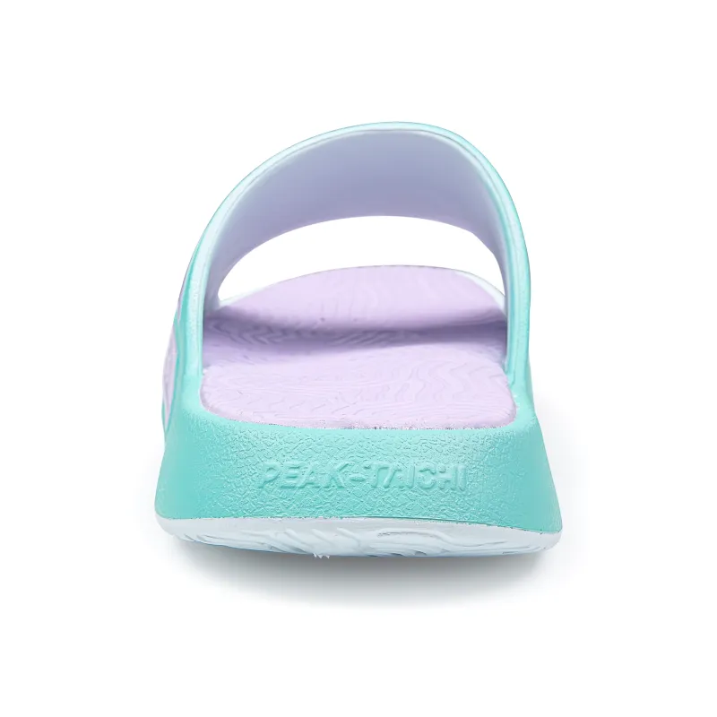 PEAK Tai Ji1.0 EVA Rubber Sole Quiet Slide Slippers Unisex Purple Green-5