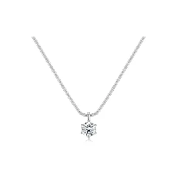 OUBI.YABI 925 Sterling Silver With White Gold Plating Zircon Collarbone Chain Women's