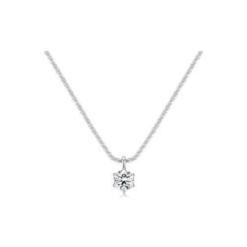 OUBI.YABI 925 Sterling Silver With White Gold Plating Zircon Collarbone Chain Women's