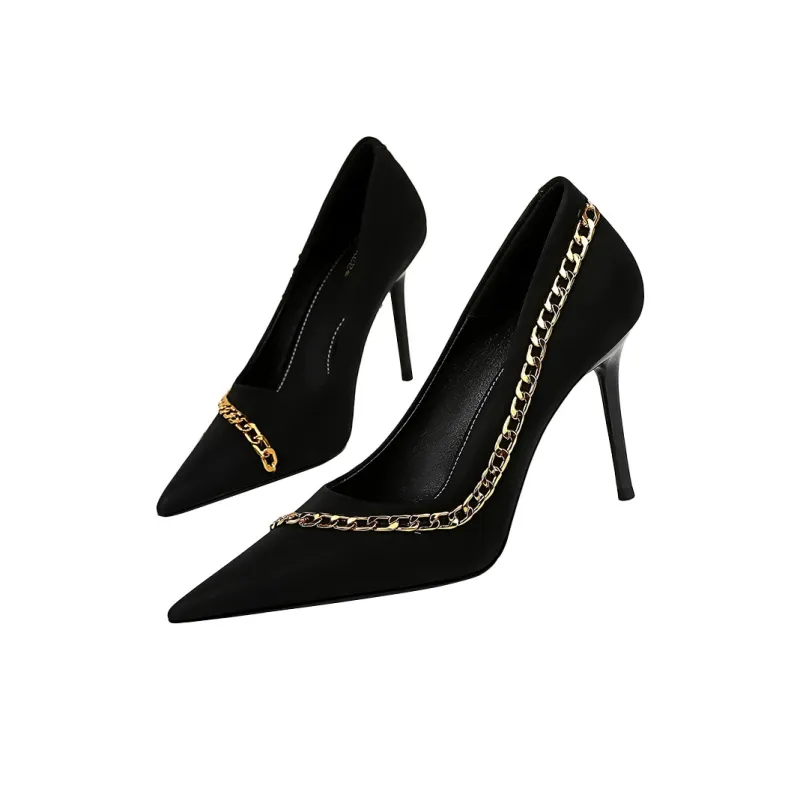 QITUMAUL Slim Heel High Heels 9.5cm Women's-2