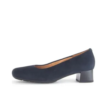 Gabor Comfort Chunky Heel High Heels 4cm Women's Blue