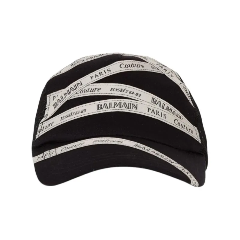 BALMAIN Ribbon Motif Cap-2