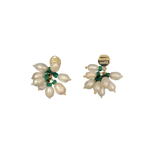 MIU MIU Pearl Earrings Women's White