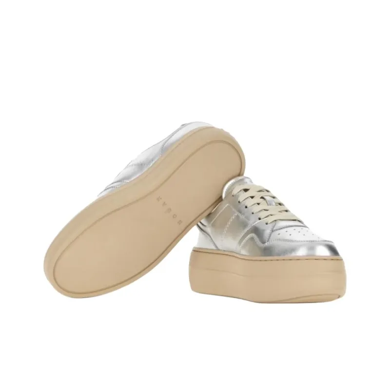 HOGAN Metallic Flatform Sneakers Women's-4