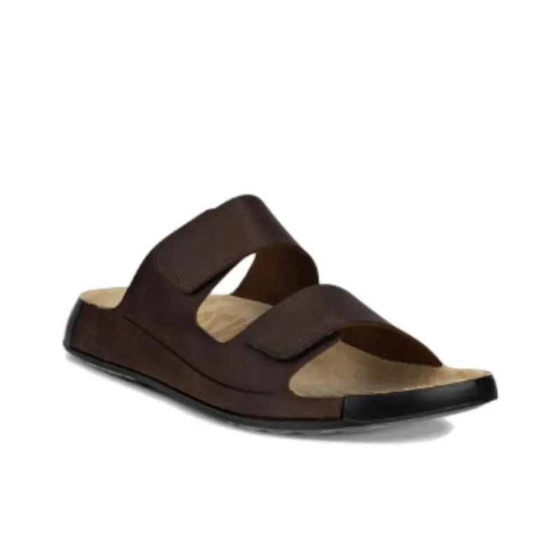 Ecco Massage Antibacterial Quick Dry Slide Slippers Men's Brown-3