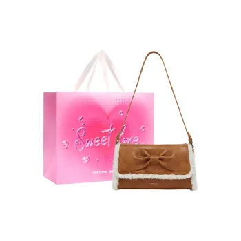 ONE TIME Synthetic Leather Baguette Bag Shoulder Bags Women's Honey Brown