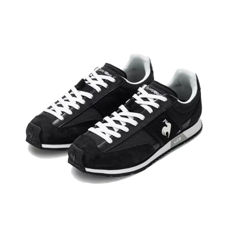 Le Coq Sportif Slip Resistant Low Top Cycling Shoes Men's Black White-2