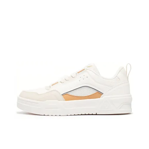 361° Durable Breathable Low-Top Skateboard Shoes Women's White Orange