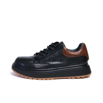Brounvanm Wear Resistant Low Top Casual Shoes Men's Black