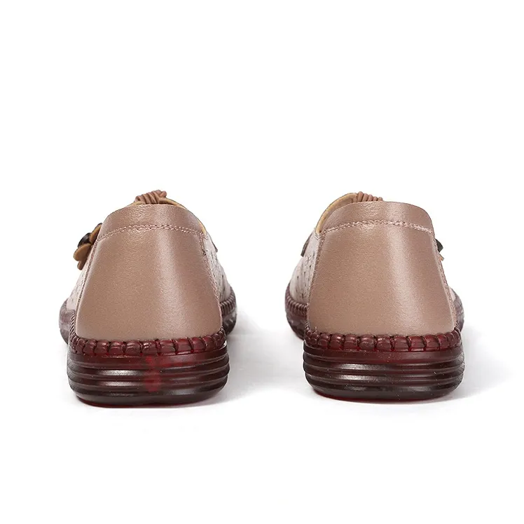 Old Meihua Casual Single Shoes Women's Apricot-3