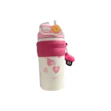 Pink+Pink Leather Case+Mushroom Doll