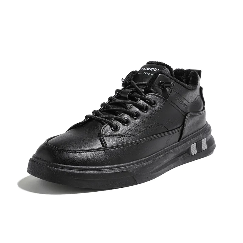 HUANQIU Slip Resistant, Abrasion Resistant, Thermal Low Top Casual Shoes Men's Black-1